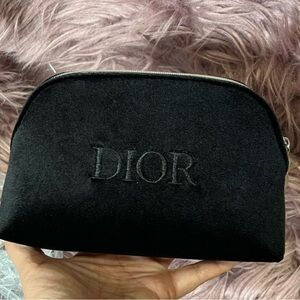 Dior Black Velvet Pouch